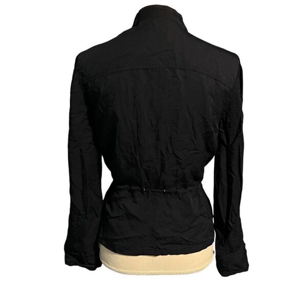 White House Black Market Modal Lyocell Blend Soft Utility Jacket Black Size 2 - Picture 3 of 7